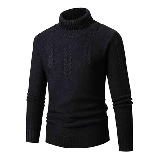 Men's Mock Turtleneck Sweater Long Sleeve Pullover Thermal Casual Ribbed High Neck Fall Winter Pullover Sweater Tops