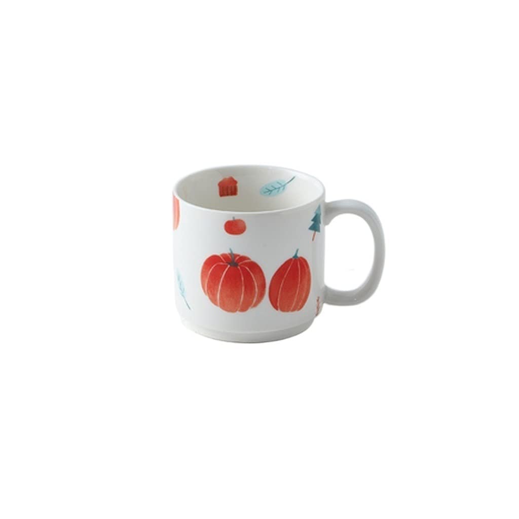 Tazas de café con hielo Taza de cerámica creativa Fruta pintada a mano Taza de agua de cerámica Taza de desayuno familiar Taza de bebida de café con leche Tazas de café caliente ( Color : Brass )