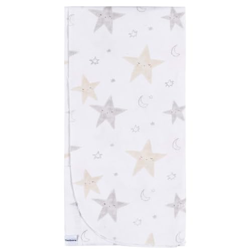 Image of Gerber Unisex Baby 100% Cotton Flannel Receiving Blankets 30x30 Inches (Pack of 16), Celestial, One Size