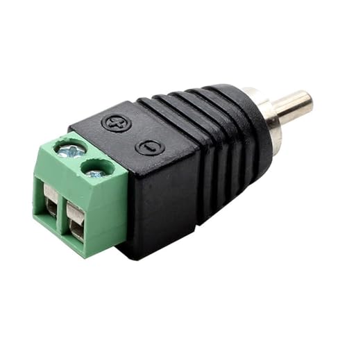 Adaptador RCA a cable sin soldadura NEORTX con conector phono macho a terminal de tornillo AV