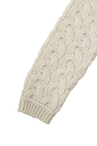 Aran Crafts Women's Soft Irish Chunky Cable Knitted Coat, 100% Super Soft Merino Wool, Authentic & Traditional, Fisherman Sweater-Style Knit, Made In Ireland, Hd5037-Med-Nat Natural #TOP4