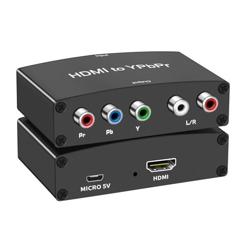 HDMI to �R���|�[�l���g �R���o�[�^�[ HDMI-YPbPr 5RCA RGB�X�P�[���[�A�_�v�^�[ R/L�I�[�f�B�I�o�̓T�|�[�g�AMacBok TV�ABlu-ray DVD�APS4 DVD�APSP�AB0X 360�AAmazon Fire TV �Ή�