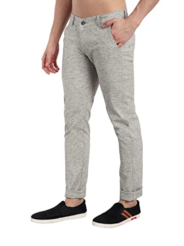 Image of Majestic Man Men's Slim Fit Mid Rise Casual Comfortable Trousers