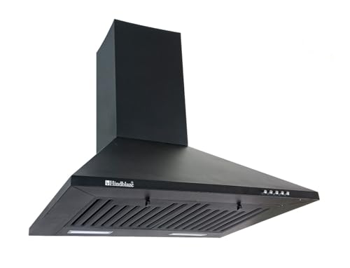 Image of SPIRIT BF-60 Kitchen Chimney Range Hood, Wall Mount, Black, 3 Speed Settings