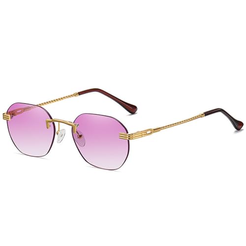 Lunettes de soleil UV400 avec verres dégradés sans monture pour une clarté maximale