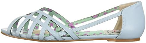 Bettie Page Women's BP100-CARREN Flat Sandal, Blue, 10 B US | Image 7