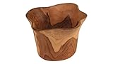 ANDALUCA Natural Teak Wood Organic Decorative Catch All Bowl (Décor Bowl)