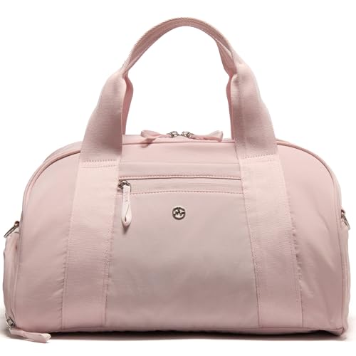Pander 23L Small Gym Duffel Bag with Shoe Compartment, Versatile Gym and Travel Companion, Spacious, and Organized - Ideal for Active Lifestyles (Pale Pink)