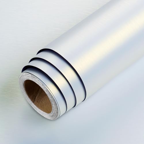 LaCheery Möbelfolie Weiß Hochglanz Küche Möbel Folieren Weiss 40cm x...