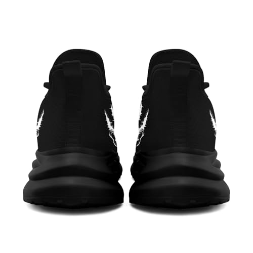 Men's Skull Running Shoes Lightweight Breathable Cushion Sports Walking Sneaker Black Cool Workout Gym Training Tennis Shoes3