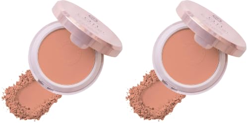 Image of Colors Queen 2-in-1 Oil Control Compact Powder with SPF-15 - 04 Sand, 20g | Long Lasting & Lightweight | Matte Compact Powder for Face Makeup with Free Applicator Puff (Pack of 2)