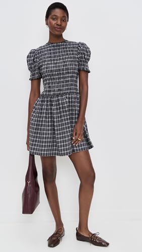 WAYF Women's Eloise Smocked Short Sleeve Dress2