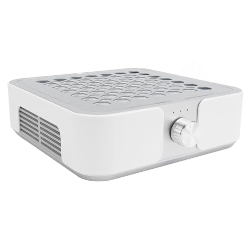 Nail Dust Collector, 60W High Power ABS Nail Dust Suction, 4500RPM Brushless Motor Accurate Filtration Nail Vacuum Cleaner with Heat Dissipation Holes for Home Nail Salon (US Plug)