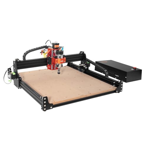 CNC Router Machine, 300W, 3 Axis GRBL Control Wood Engraving Carving Milling Machine Kit, 400 x 400 x 75 mm / 15.7 x 15.7 x 2.95 in Working Area 1200 RPM for Wood Acrylic MDF PVC Plastic Foam