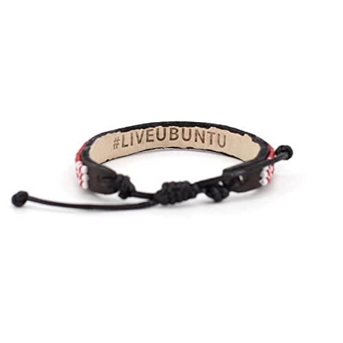 Ubuntu Life Skinny Beaded Leather LOVE Bracelet – Handmade Genuine Leather and Glass Bead Bracelet with Slide Closure, Stackable Bracelets for Women and Men2