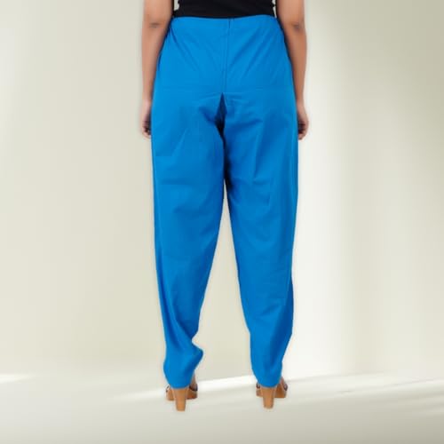 Image of Happy Bunny Salwar Pant - Modern Style Pure Cotton for Women - Ethnic Semi Patiala Trouser - Office,Home - All Day Comfort Wear with Drawstring