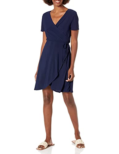 knee length dresses for ladies Women's Linen Wrap Mini Dress Xs / Mauve