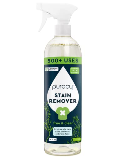 Image of Puracy Stain Remover Spray –The TikTok Laundry Pretreater Spray for Fresh and Set-In Clothing Stains Enzyme-Based - Natural Spot Cleaner - Free & Clear 16oz