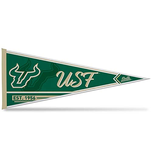 Rico Industries NCAA South Florida Bulls - USF Classic 12 x 30 Felt Wall Dcor Pennant - Great for Home/Bed Room/Man Cave Dcor