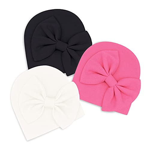 Sarfel Baby Beanie Baby Hats 0-6 Months Cotton Newborn Hats for Girls Baby Girl Hats Bowknot Infant Hat2