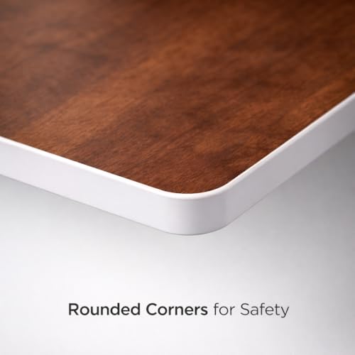 Image of Wall Mounted Folding Table, Premium Brown, 16 X 32 Inches