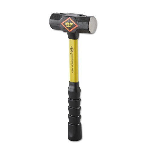 Nupla 27-035 Blacksmith's Double-Face Steel-Head Sledge Hammer, 3 Lb., 14" Sg Grip Handle, Yellow #TOP11