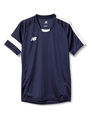 [ニューバランス] メンズ 半袖ドライTシャツ サッカー スポーツ ゲームシャツ (JMTF0486)(JMTF0488) ネイビー/ホワイト(NVT) 2XL