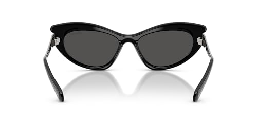 Swarovski Women's SK6038 Cat Eye Sunglasses, Black/Dark Grey, 56 mm4