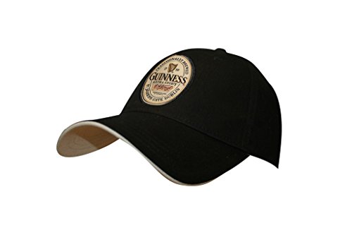 Guinness English Label Cap - Adjustable Black Baseball Hat