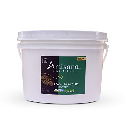 Artisana Organics Raw Almond Butter, 8 lbs | No Sugar Added, Bulk Unroasted Almond Butter, No Palm Oil, Vegan, Paleo, Keto Friendly and Non GMO