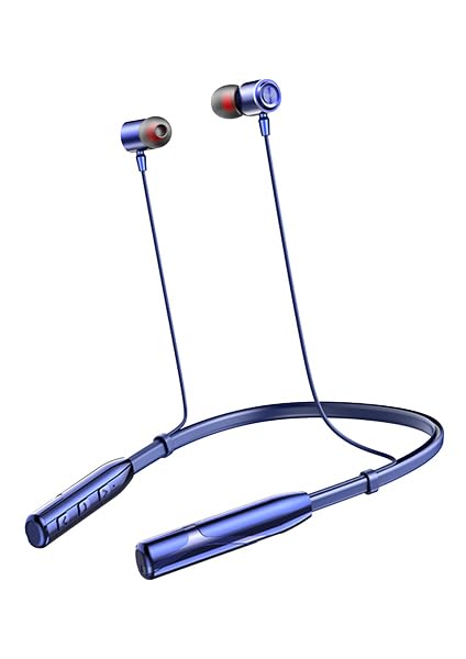 Image of KDM G1 Login Wireless Neckband Bluetooth Earphone Up to 36Hrs Music time, Magnetic On /Off, Blue (KDM-G1 LOGIN)