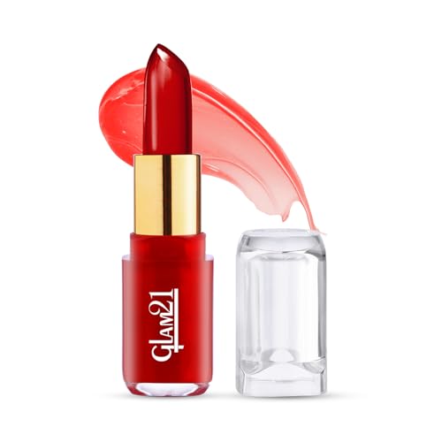 Image of Glam21 Jelly Pop fruity gel lipstick| Moisturising | Glossy Finish | Gives a Natural Colour | Lightweight | 02- Strawberry Red, 3.5gm