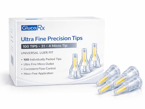 Precision Dispensing Tips Fine Micro Applicator Tips Size 31-4 length Clean Packed Universal Connector For Beauty Resin Adhesives Ink Craft & Laboratory Liquid Transfer 100 Pack.