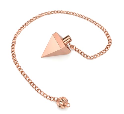 Image of 8 Facet Teardrop Copper Pendulum for Reiki Healing, Dowsing & Chakra Balancing - Divination & Meditation Tool for Energy Cleansing