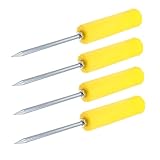 BESTonZON 4 Pièces Support de Canne Rivière et Bord de Mer Lot de Piques de Sol Jaunes ...