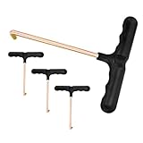 VANZACK 4 Piezas Tensor De Cordones Patines De Hockey Cordones para Patines Artísticos Herramienta De Trampolín para Resortes Herramienta De Resorte Gancho para Zapatos El Plastico Black
