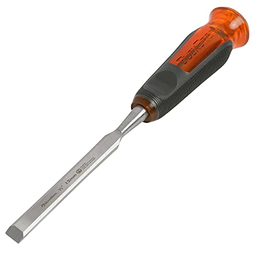 Buck Bros. 74813 1/2-Inch Wood Chisel, Full Tang Wood Carving Tools, Woodworking Tools for Carpentry, Trim Work, and DIY Projects, Hardened Steel Blade, Beveled Edge, Durable Non-Slip Handle