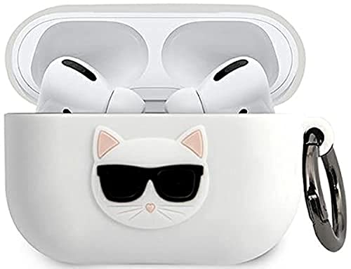 KARL LAGERFELD KLACAPSILCHWH Apple AirPods Pro - Funda de Silicona para Apple AirPods Pro, Color...