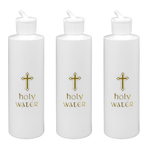 3 Pcs Holy Water Bottles 8.5 oz/ 250ml Plastic Holy Water Container