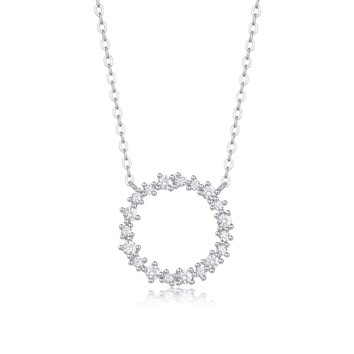 Collier en moissanite 3 carats et argent S925 pour femme éclatant