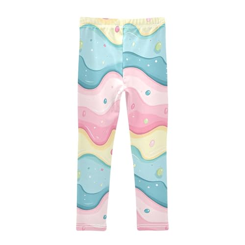 Colorful Ice Cream Print Girls Leggings Soft Stretch Workout Yoga Dance Pants for Kids Casual Tights2