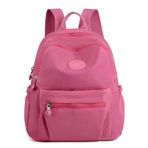 Image of Tanweibago Mini Nylon Women Backpacks,11L Small Ladies backpacks Casual Lightweight Women Shopping Travel Daypack (Rose)