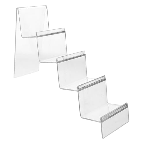 BESPORTBLE Acrylic Step Design Purse Display Shelf High Transparency Retail Organizer for Handbags and Accessories Quick Assembly Durable and Lightweight Stand