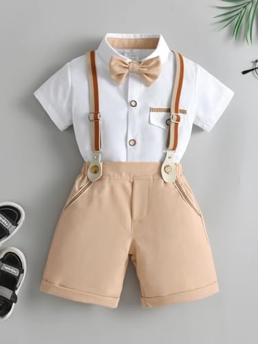 Image of Tiepant Boy's Summer Gentleman Dress Clothes Shorts Suit,