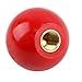 Machine Tool Handle Ball Nut with Brass Core, Handle Ball Nut for Lathe Equipment - Thread Tightening Knob for Industrial Applications, Red and Black(M10-35Red)