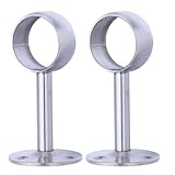 Uonlytech 2 Stück Teiliges Edelstahl Deckenhalter für Gardinenstangen Rostfreie Halterung für Wand Deckenmontage Stabile Gardinenbefestigung ohne Bohren Geeignet für Vorhänge und