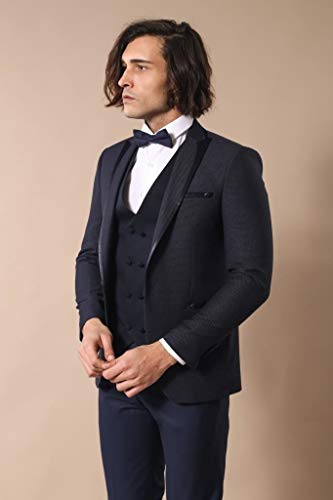 Costume bleu marine Wessi taille 40 pour un mariage élégant