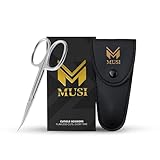 Cuticle Scissors Extra Fine Curved - 3.5” Stainless Steel Grooming Nail Scissors for Women and Men - Small Manicure Beauty Scissors for Toenails, Fingernails, Eyebrows, Facial Hair, Cuticles, Dry Skin