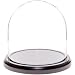 Plymor Brand 5.5" x 5.5" Glass Display Dome Cloche (Black Wood Base)