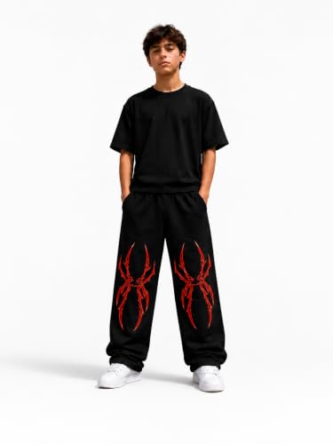 Generic Boys Baggy Cargo Pants Black Classic Black - Image 5